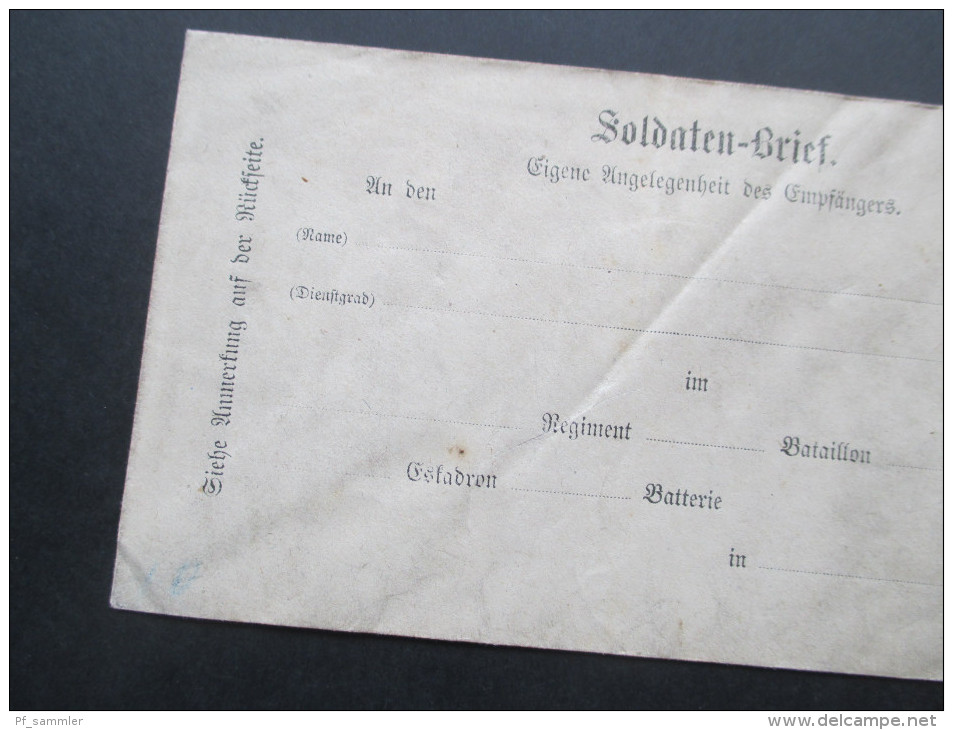 AD Württemberg Soldaten - Brief Ca. 1890 Ungebraucht!! - Briefe U. Dokumente