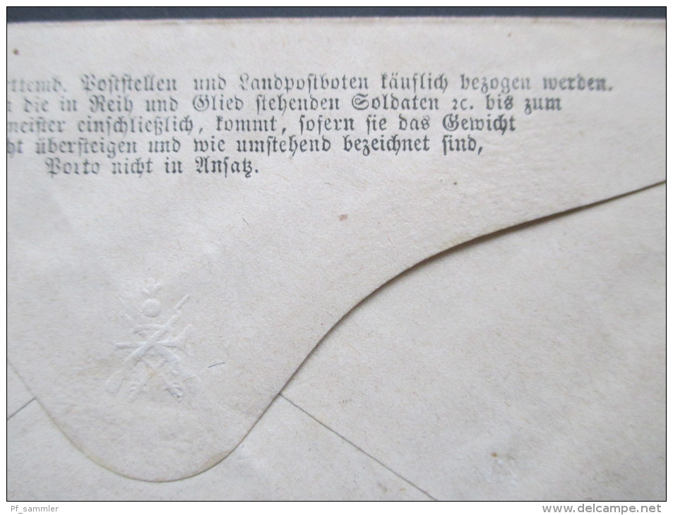 AD Württemberg Soldaten - Brief ca. 1890 ungebraucht!!