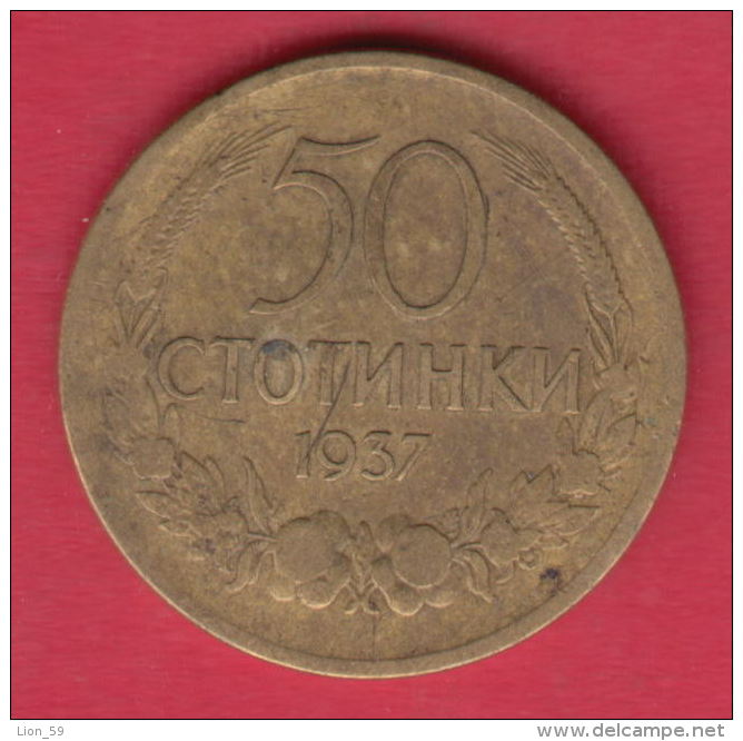 F5547 / - 50 Stotinki -  1937 - Bulgaria Bulgarie Bulgarien Bulgarije - Coins Monnaies Munzen - Bulgarie