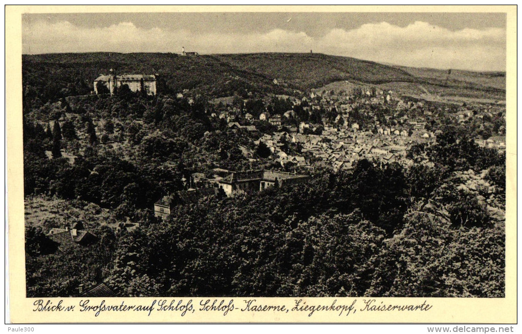 Blankenburg - Blick Vom Großvater Auf Schloss, Kaserne, Ziegenkopf Und Kaiserwarte - Blankenburg