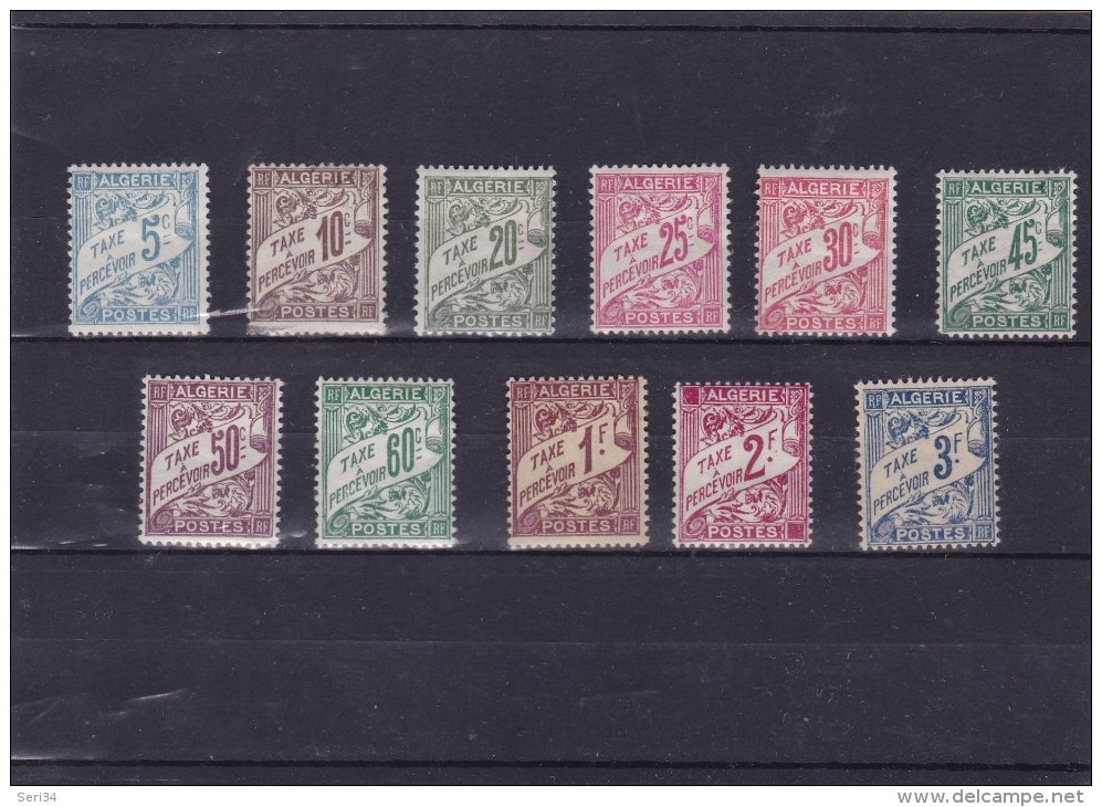 ALGERIE  : Y&T : TT 1 A à 11* - Timbres-taxe