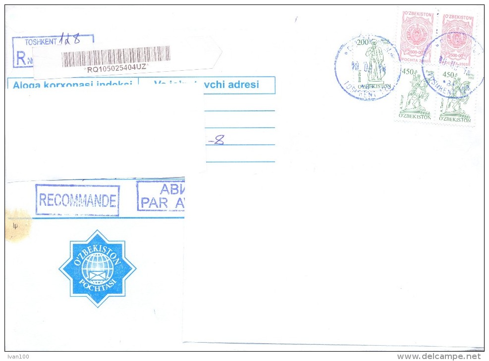 2014. Uzbekistan, The Letter By Registered Air-mail Post To Moldova - Oezbekistan