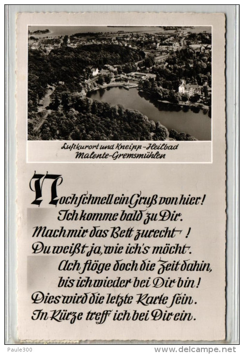 Malente-Gremsmühlen - Ortsansicht Und Gedicht O. Lied - Malente-Gremsmuehlen