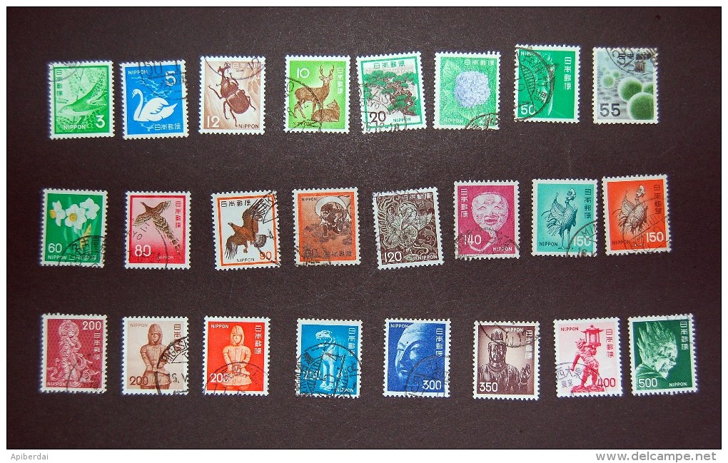 Japan - 1969 To 1976 Definitives - Flora, Fauna & Local Motifs - 24 Stamps - Usados