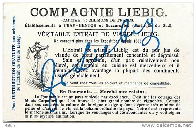 - Pays Divers - Ref- F810 - Roumanie - Romania - Chromo Liebig - En Roumanie - Marche Aux Raisons - - Roumanie