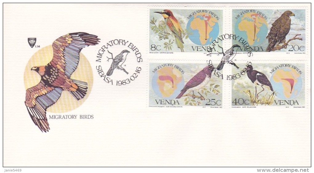 Venda 1983 Migratory Birds FDC - Venda