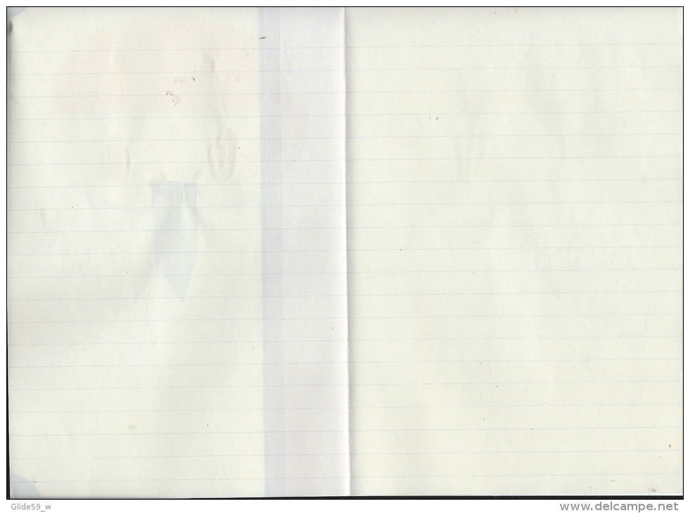 Découpi Sur Double Papier à Lettre - Couple Sur Un Voilier - Other & Unclassified