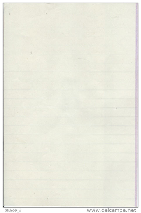 Découpi Sur Double Papier à Lettre - Couple Sur Un Voilier - Other & Unclassified