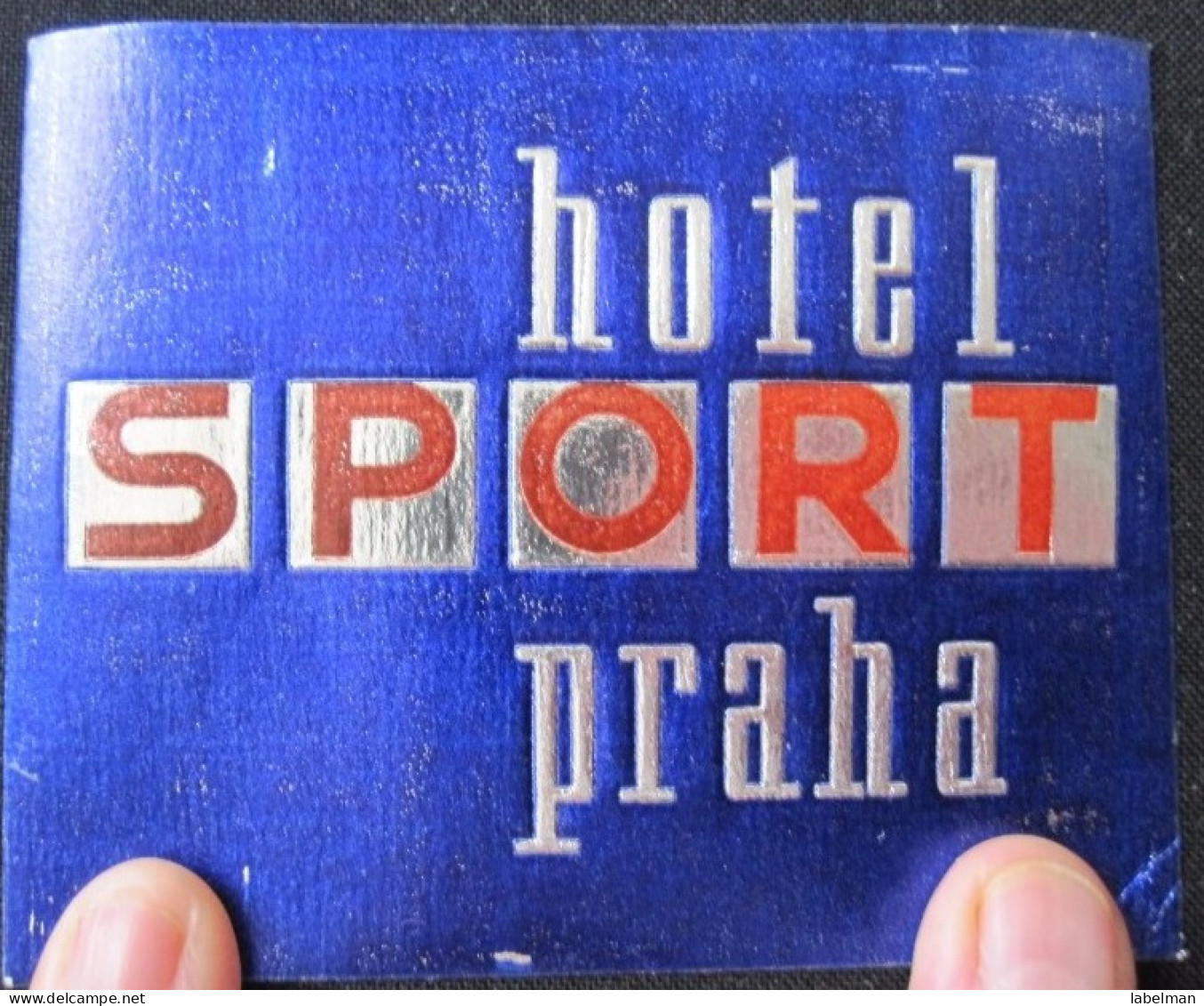 HOTEL MOTEL PENSION SPORT PRAGA PRAHA PRAGUE CSSR CZECH CHEKOSLOVAKIA LUGGAGE LABEL ETIQUETTE AUFKLEBER DECAL STICKER - Hotel Labels