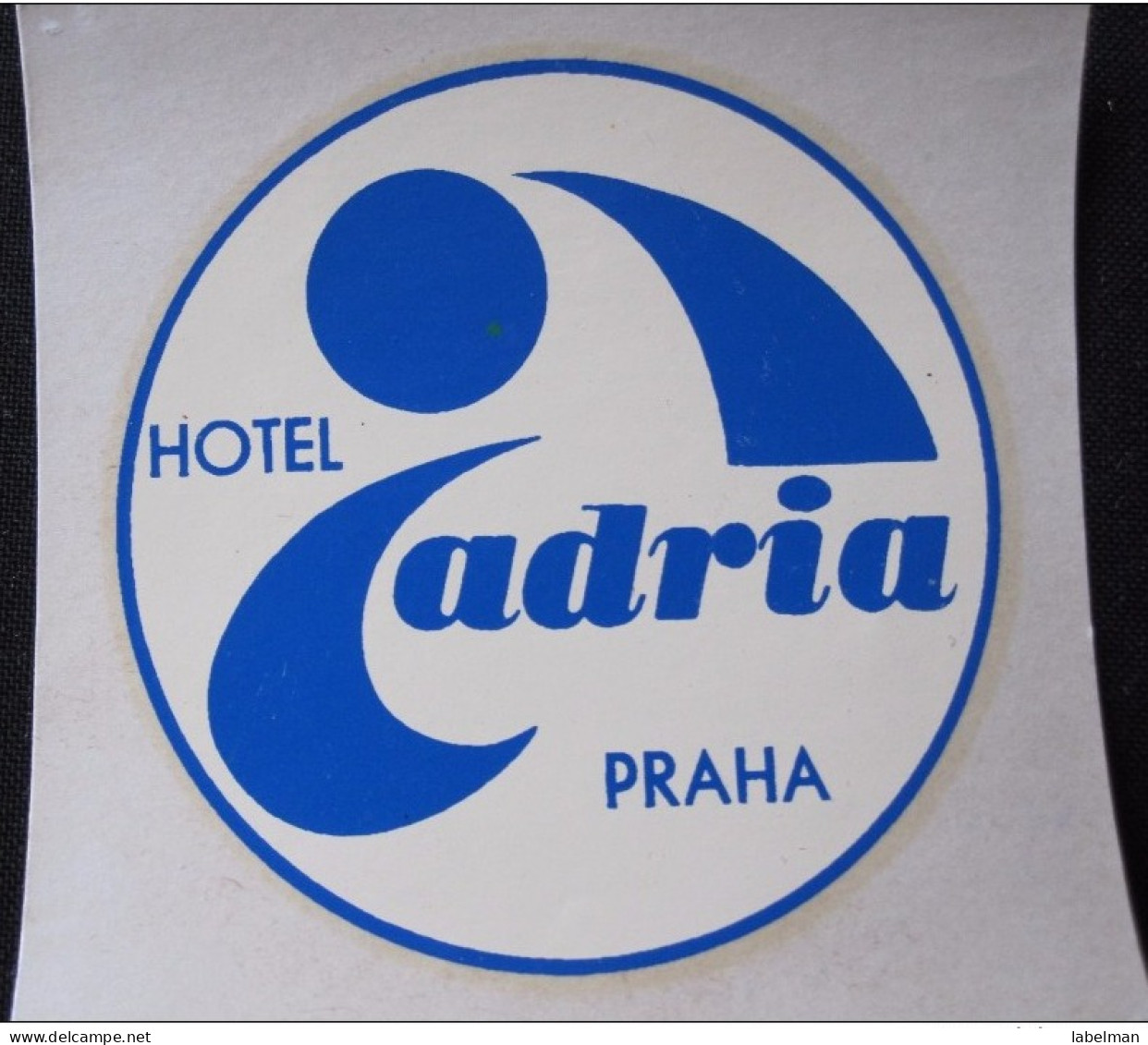 HOTEL MOTEL PENSION ADRIA PRAGA PRAHA PRAGUE CSSR CZECH CHEKOSLOVAKIA LUGGAGE LABEL ETIQUETTE AUFKLEBER DECAL STICKER - Hotel Labels