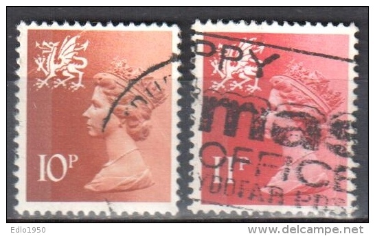 Great Britain Wales 1976 - Mi. 23-24 - Used - Wales