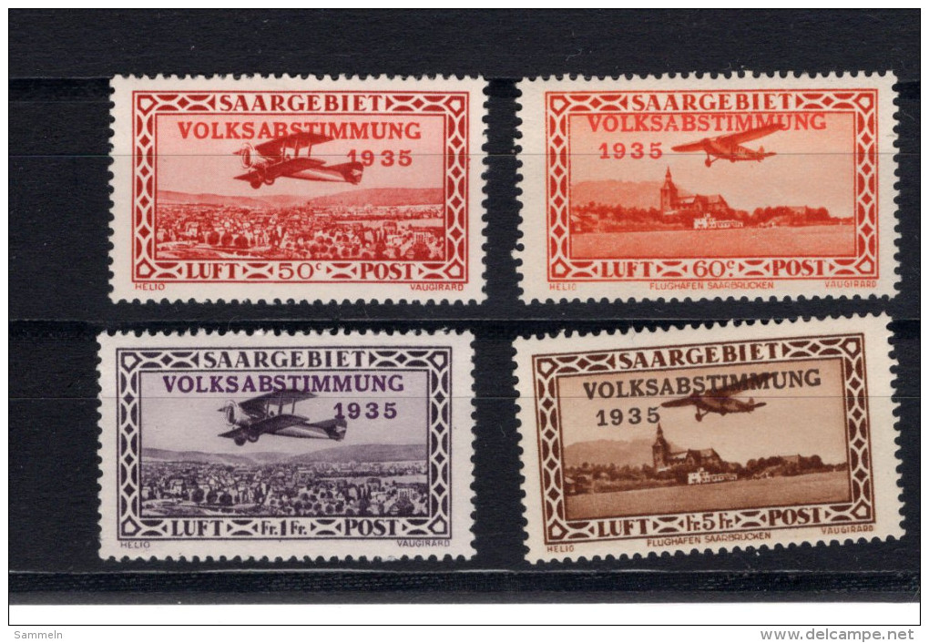 8220 Saargebiet Mi 195-198 **/* (196*) Volksabstimmung 1935 - Sonstige & Ohne Zuordnung