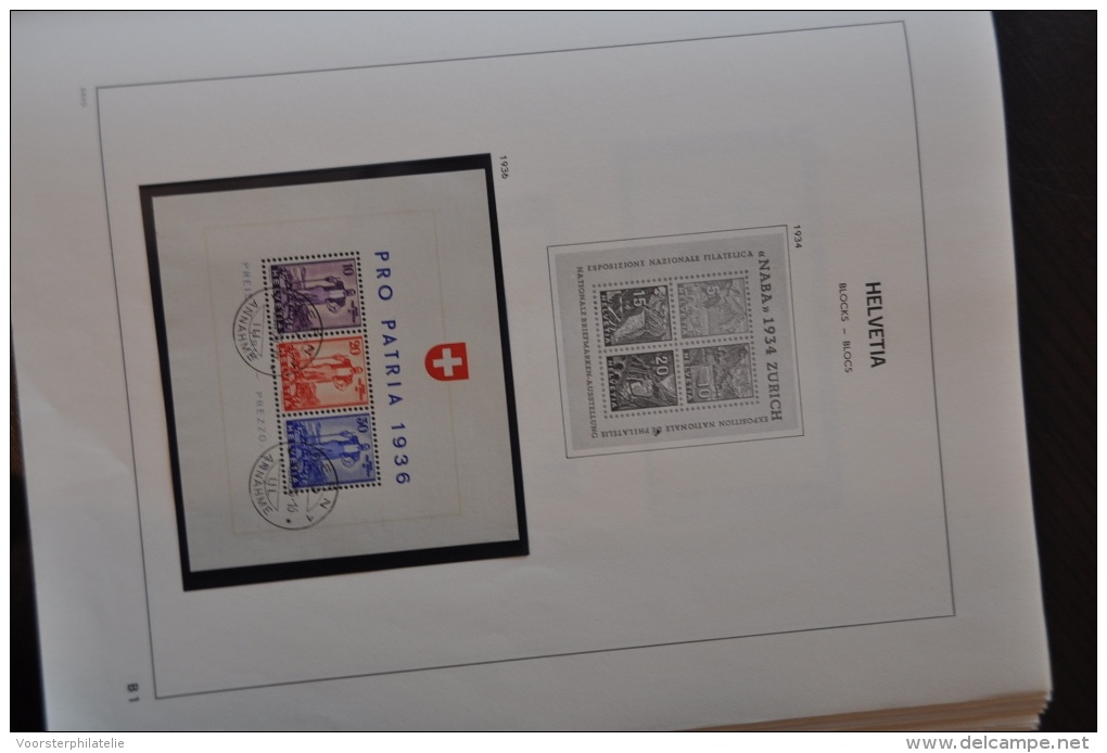 SWITZERLAND LA SUISSE ZWITSERLAND GREAT COLLECTION IN 2 DAVO ALBUMS USED AND MNH TILL 2005