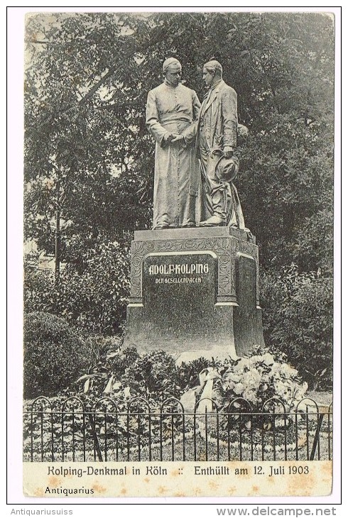 Kolping-Denkmal In Köln - Enthüllt Am 12 Juli 1903 - Germany 1923 - Köln