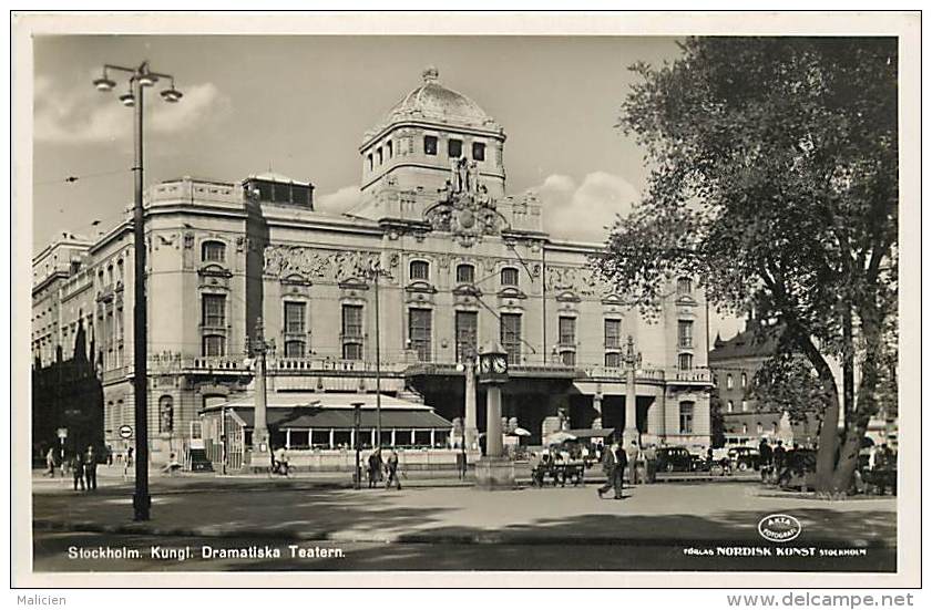 - Pays Divers - Ref- F777 - Suede - Sweden - Stockholm Kunl Dramastiska Teatern - Carte Bon Etat - - Suecia