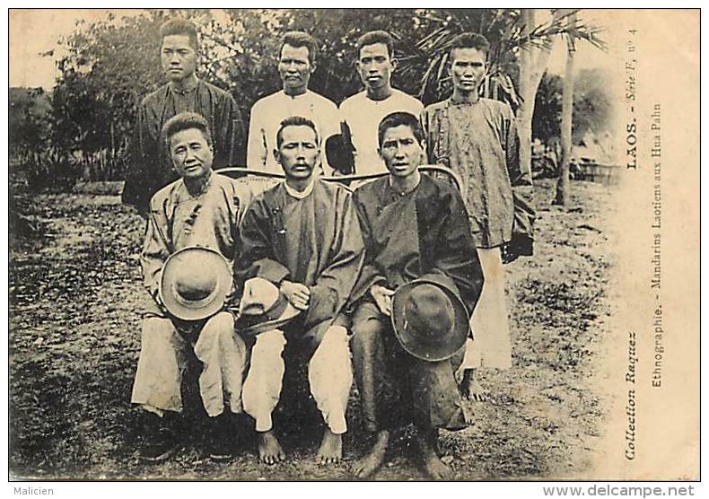 - Pays Divers - Ref- F769- Asie - Asia - Laos -  Ethnographie - Mandarins Laotiens Aux Hua Pahn - Carte Bon Etat - - Laos
