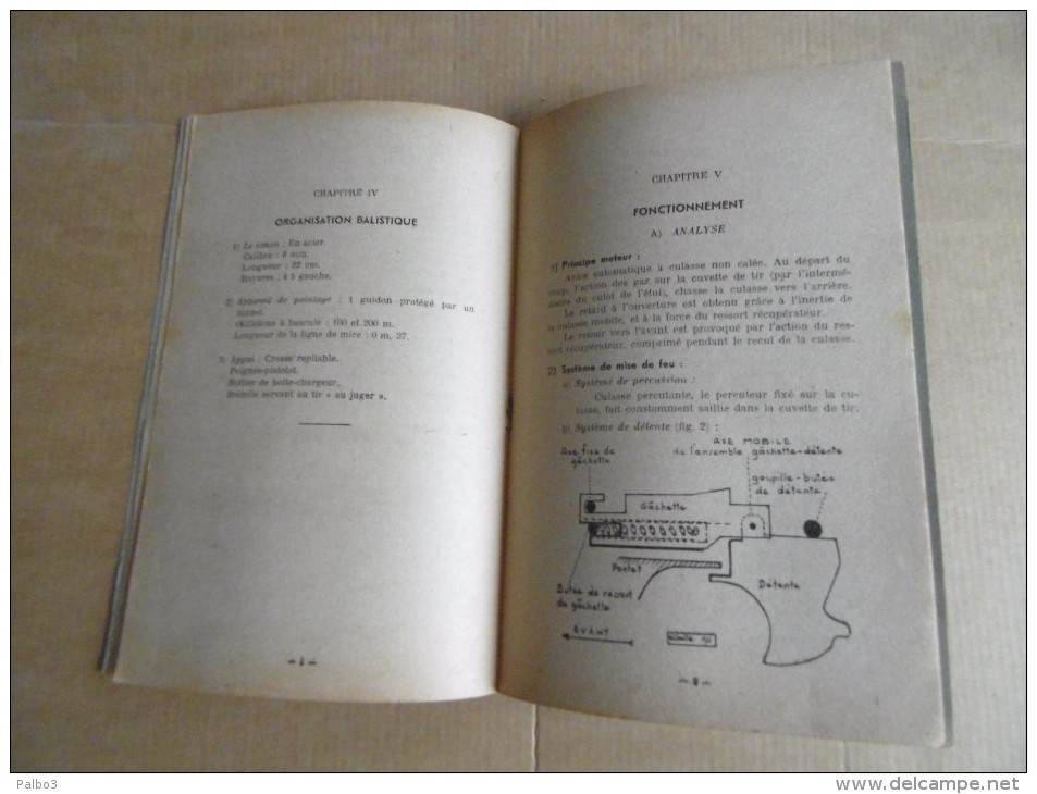 Notice Sur Le Pistolet Mitrailleur MAT 49 Edition 1950 - Decorative Weapons