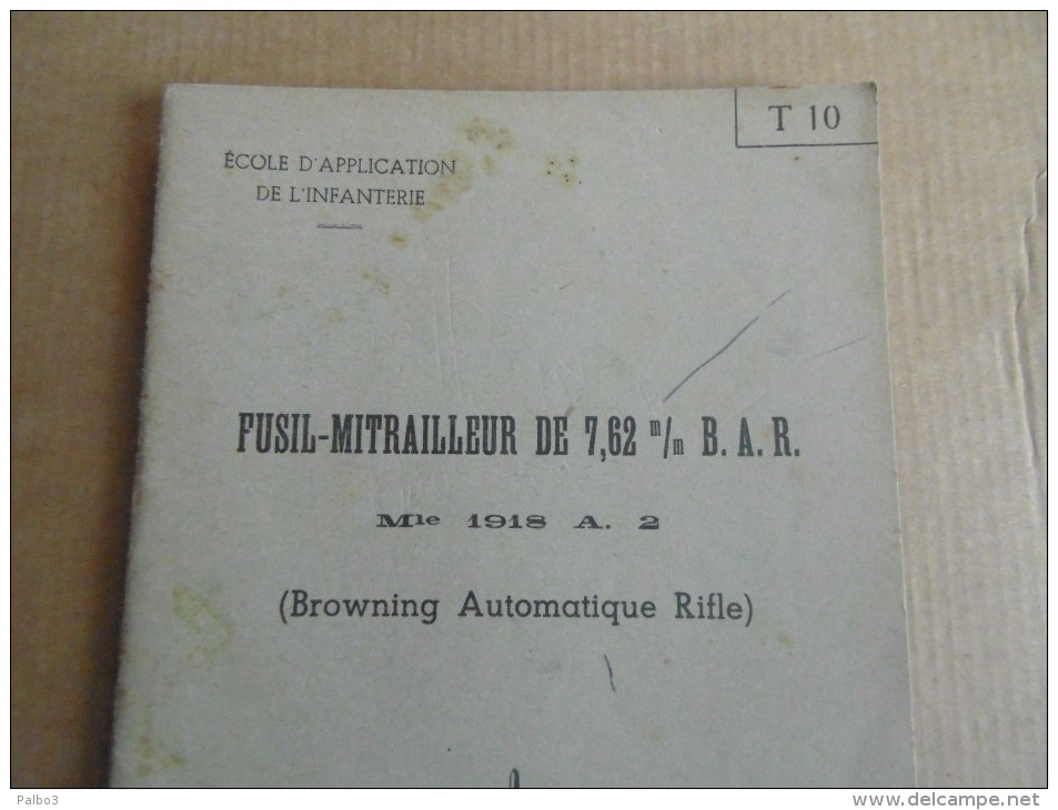 Notice Provisoire Manuel FM Bar 7,62 Mle 1918 A.2 - Armes Neutralisées