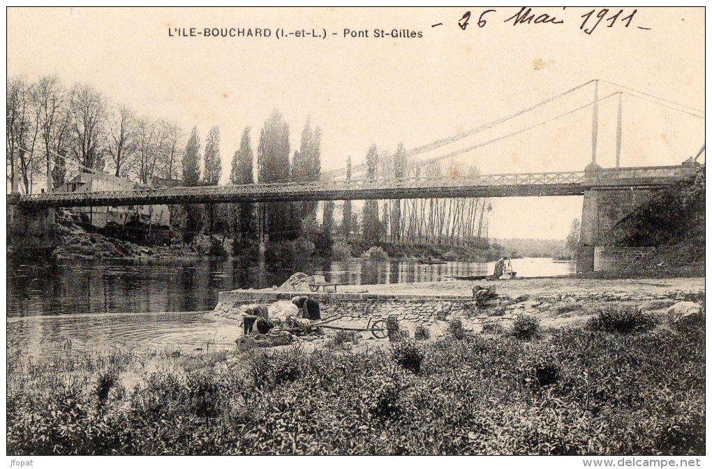 37 INDRE ET LOIRE - L ILE BOUCHARD Pont St Gilles, Lavandières - L'Île-Bouchard