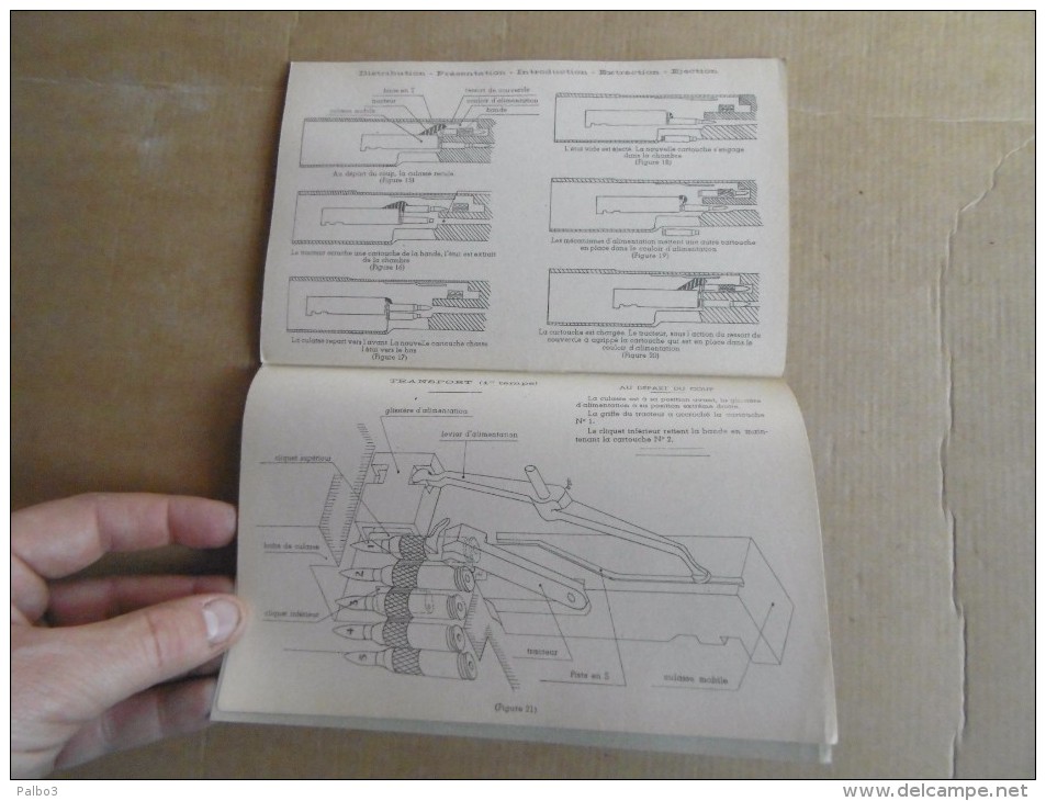 notice provisoire manuel Mitrailleuse BROWNING de 7,62 daté 1955