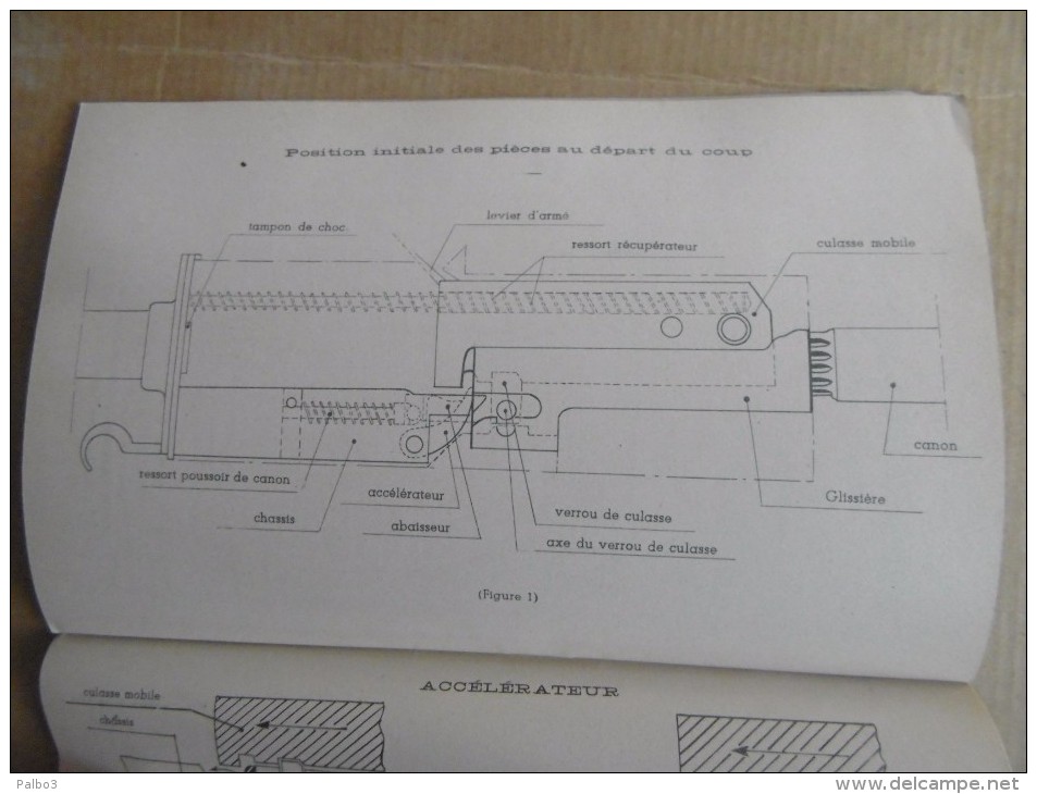 notice provisoire manuel Mitrailleuse BROWNING de 7,62 daté 1955