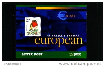 IRELAND/EIRE - 2002  € 4.40  BOOKLET  ROBIN  SELF-ADHESIVE  FINE  USED  FDI CANCEL - Libretti