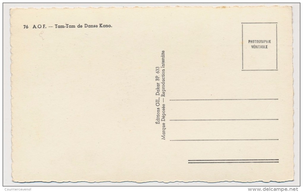 CPSM - A.O.F. - Tam-Tam De Danse Kono - Ohne Zuordnung