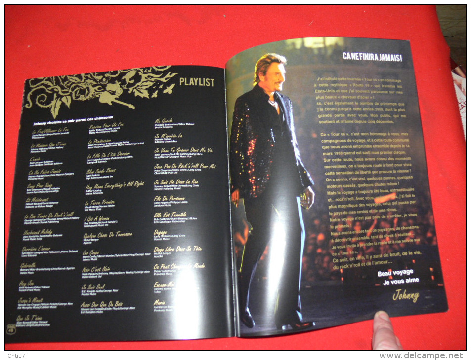 JOHNNY HALLYDAY  /  PROGRAMME OFFICIEL 2008  /  TOUR 66 /  50 PAGES