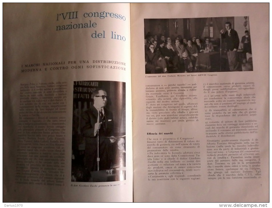 Rivista  Quadrimestrale Della Commissione Del Lino - 1961 -con Inserto Monogrammi - Moda. - Ohne Zuordnung