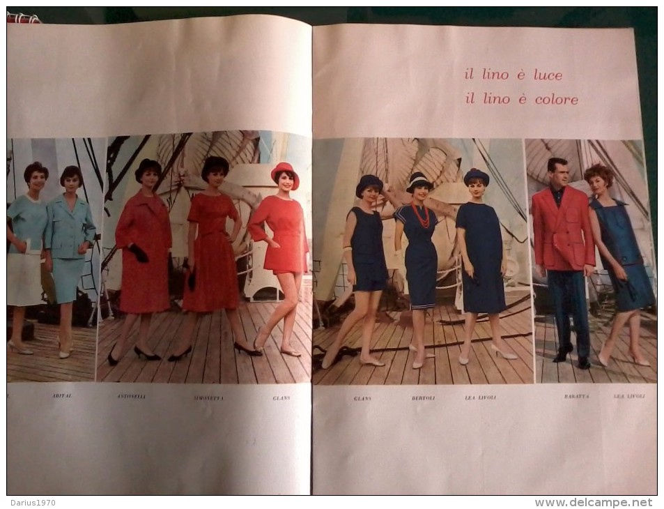 Rivista  Quadrimestrale Della Commissione Del Lino - 1961 -con Inserto Monogrammi - Moda. - Non-classés