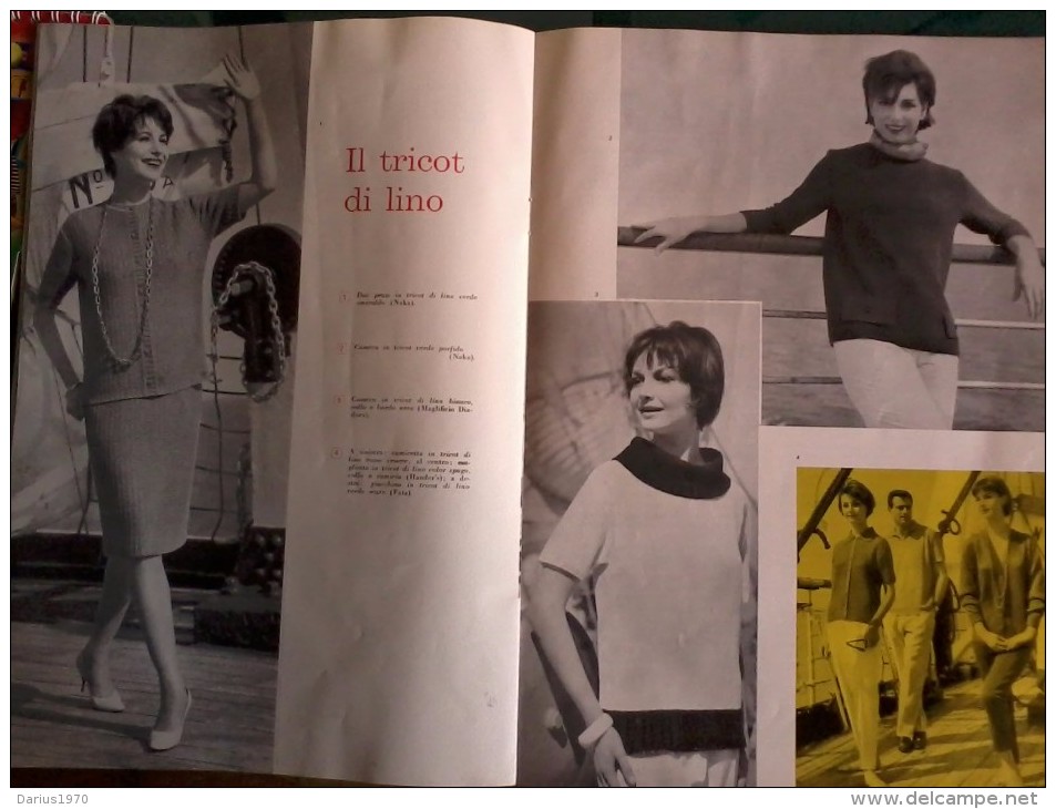 Rivista  quadrimestrale della commissione del Lino - 1961 -con inserto Monogrammi - moda.