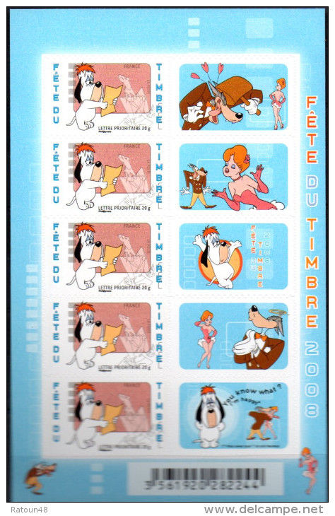 N° F160A- Neuf** - Fête Du Timbre 2008 - Personnages Tex Avery   -Adhésif - France - Unused Stamps