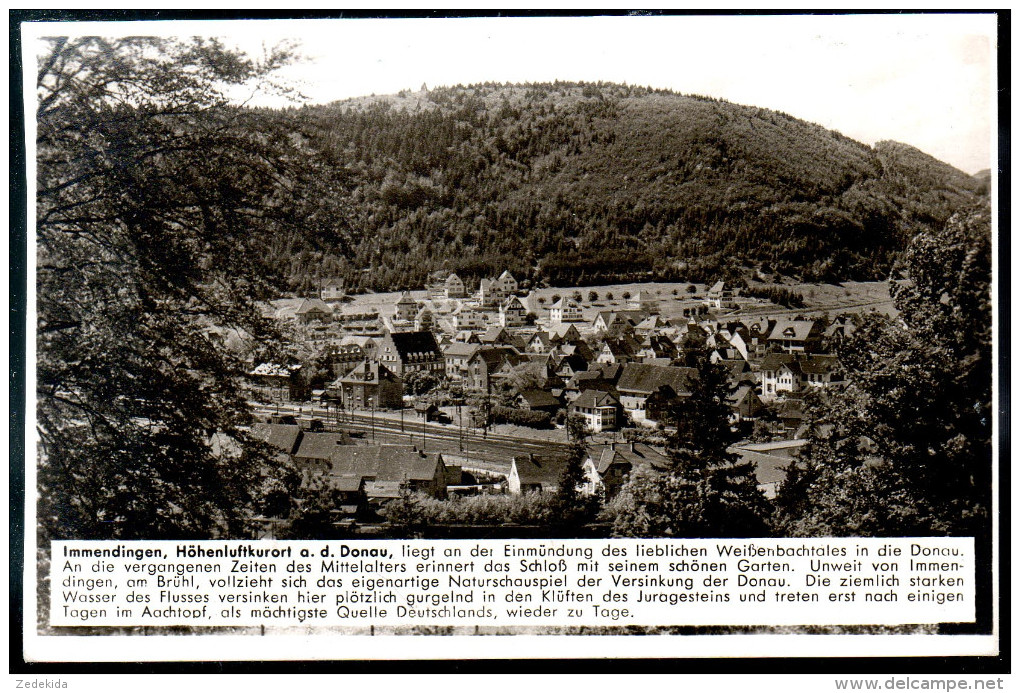 1366 - Ohne Porto - Alte Foto Ansichtskarte Immendingen Gel 1943 Kosmos Chronikkarte Baumann - Tuttlingen