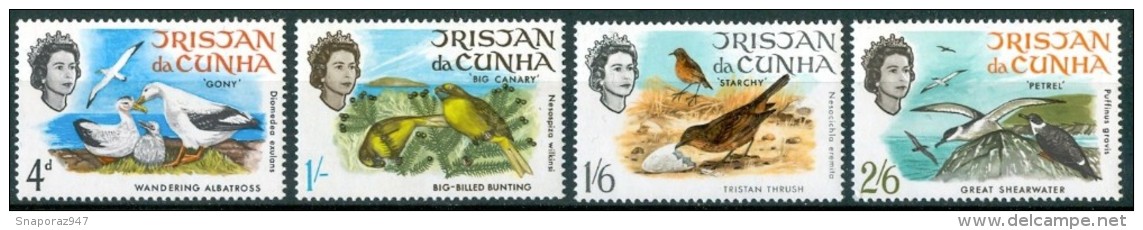 1968 Tristan Da Cunha Uccelli Birds Oiseaux Set MNH** B638 - Tristan Da Cunha