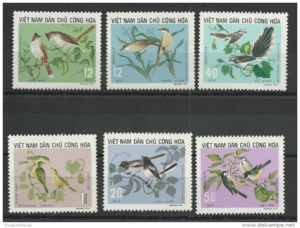 VIET NAM DU NORD - YVERT N°794/799 NEUFS - OISEAUX - SERIE COMPLETE - Viêt-Nam