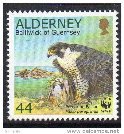 ALDERNEY GB - 2000 44p PEREGRINE FALCON & PREY STAMP FINE MNH **  SG A144 - Eagles & Birds Of Prey