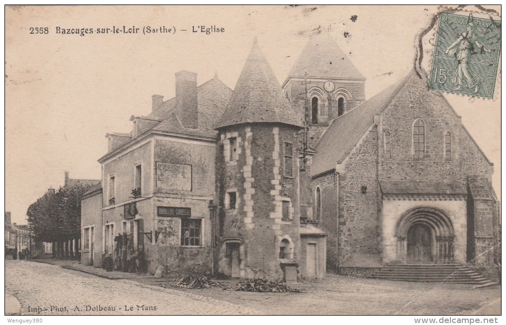 72 BAZOUGES-sur-LE LOIR   (sarthe)  -   L´Eglise    PAS COURANT - Andere & Zonder Classificatie