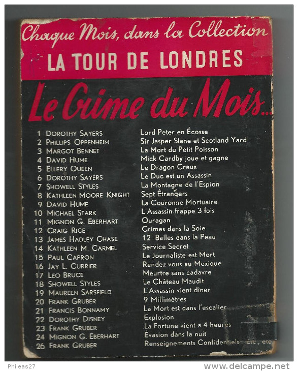 Renseignements Confidentiels  -  Franck Gruber  -  1948 - Livre Plastic - La Tour De Londres