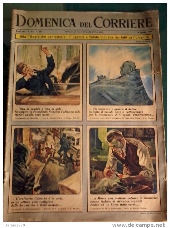 Rivista -  Domenica Del Corriere - N° 60 Del 9 Agosto 1964 - Completa 54 Pag. - Altri & Non Classificati