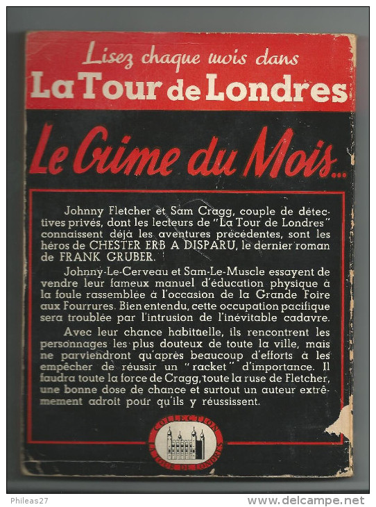 Chester Erb A Disparu  -  Franck Gruber  -  1949 - Livre Plastic - La Tour De Londres