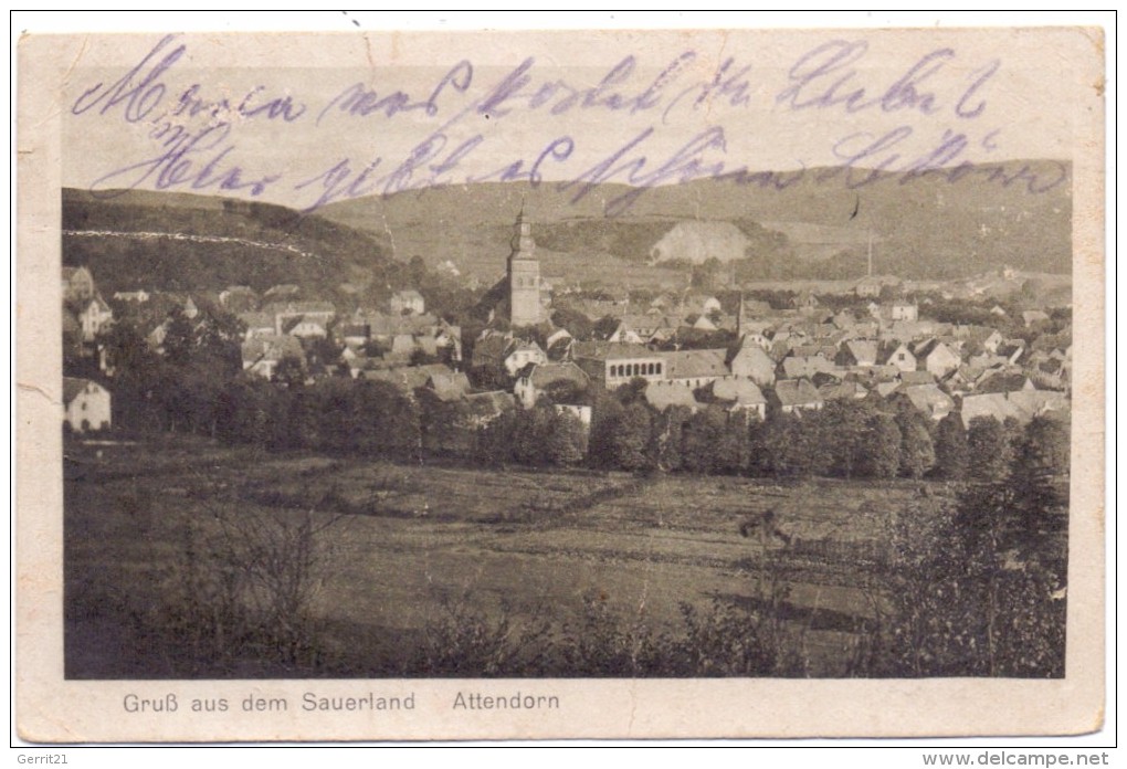 5952 ATTENDORN, Gruss Aus.., 1920 - Attendorn