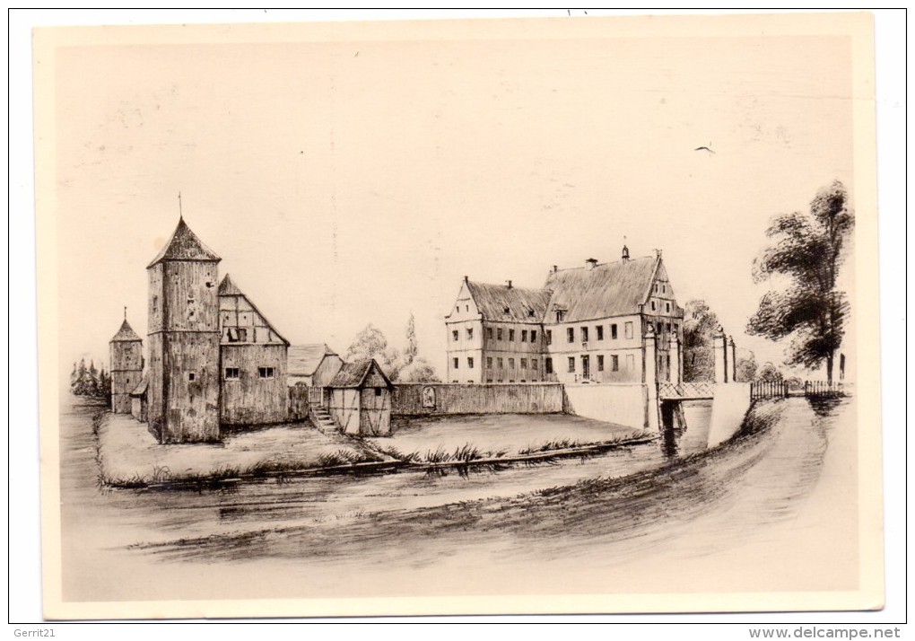4409 HAVIXBECK, Schloss Hülshoff, Künstler-Karte - Coesfeld