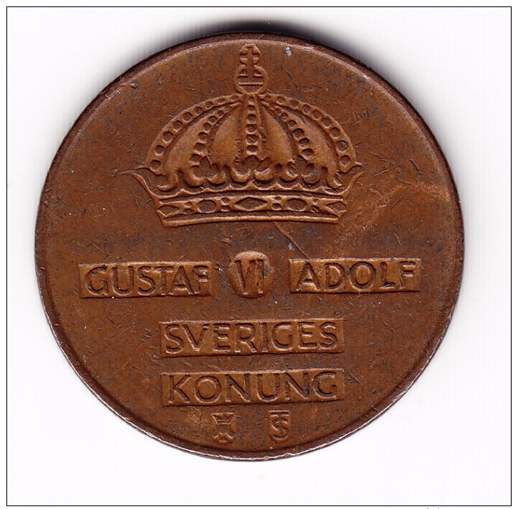 1953 Sweden 5 Ore Coin - Svezia