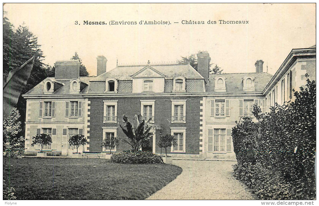 Mosnes - 2 Cartes Photos + 1 Cpa - Au Chateau Des Thomeaux , Cour De Ferme Et Attelage Cheval Cocher - Belles Animations - Autres & Non Classés