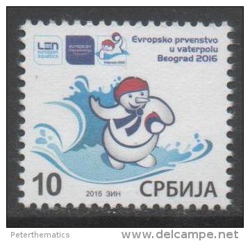 SERBIA,2015, MNH, WATER POLO , EUROPEAN CHAMPIONSHIP, 1v - Wasserball