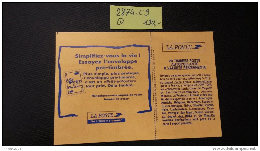 Carnet N° 2874-C9  Avec Oblitération Cachet à Date à 20% De La Cote  TTB - Autres & Non Classés