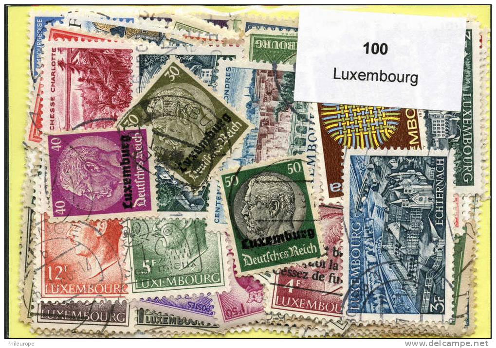 100 Timbres Thème Luxembourg - Collections