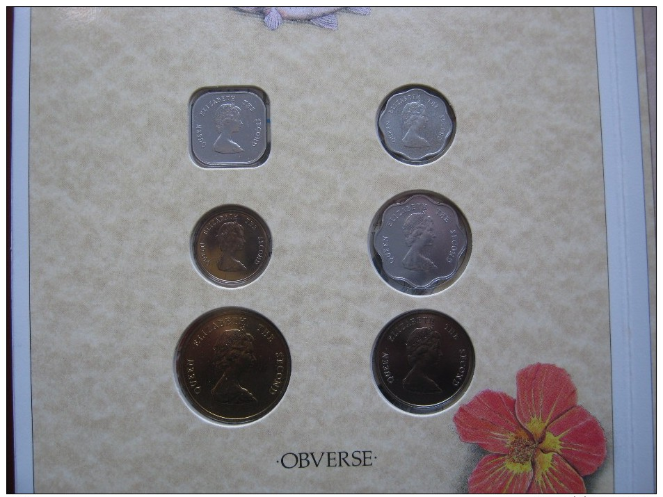 Eastern Caribbean ECCB 1986 BUNC 6 Coin Set In Royal Mint Pack 1 Cent - 1 $ Dollar - Caraïbes Orientales (Etats Des)