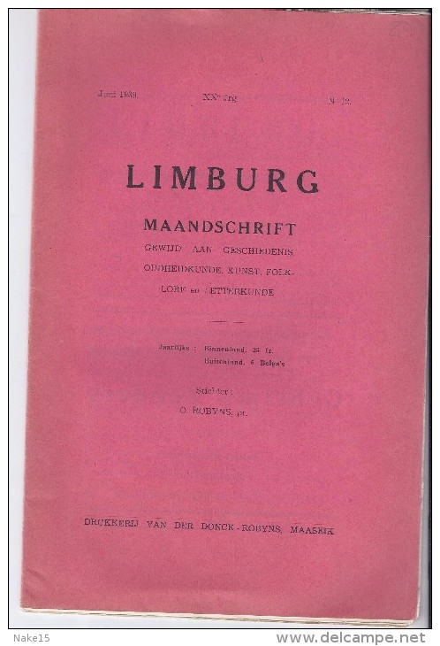 Limburg Maandschrift  Juni 1939 - Livres Anciens