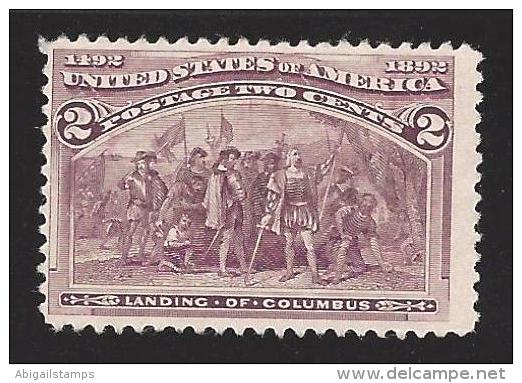 US #231 Brown Violet Mint NG 1893 F-VF SCV $15 - Unused Stamps